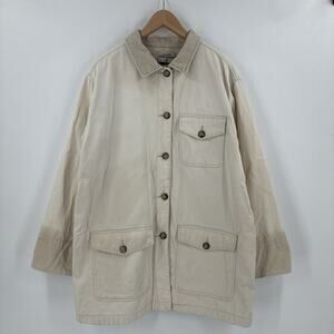 Vintage High Sierra Chore Jacket Men Large Beige Barn Coat Patina Workwear 90s
